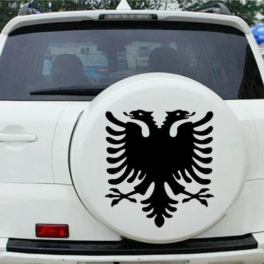 Albanian Double Headed Eagle Car Sticker Vinyl Decal Waterproof Auto Decors for Truck Bumper Rear Window