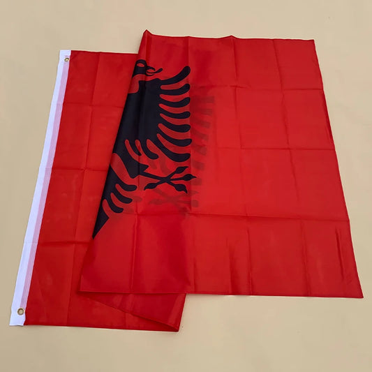 EOODLOVE FLAG Albanian flag 3x5 feet Albanian flag 90x150 cm high-quality double-sided printing hanging polyester