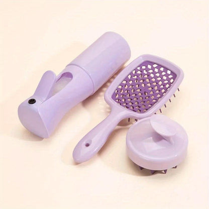 WANMEI 4Pcs/set Silicone Scalp Massage Comb Detangling Hair Brush Hairdressing Hair Dye Barber Styling Tools