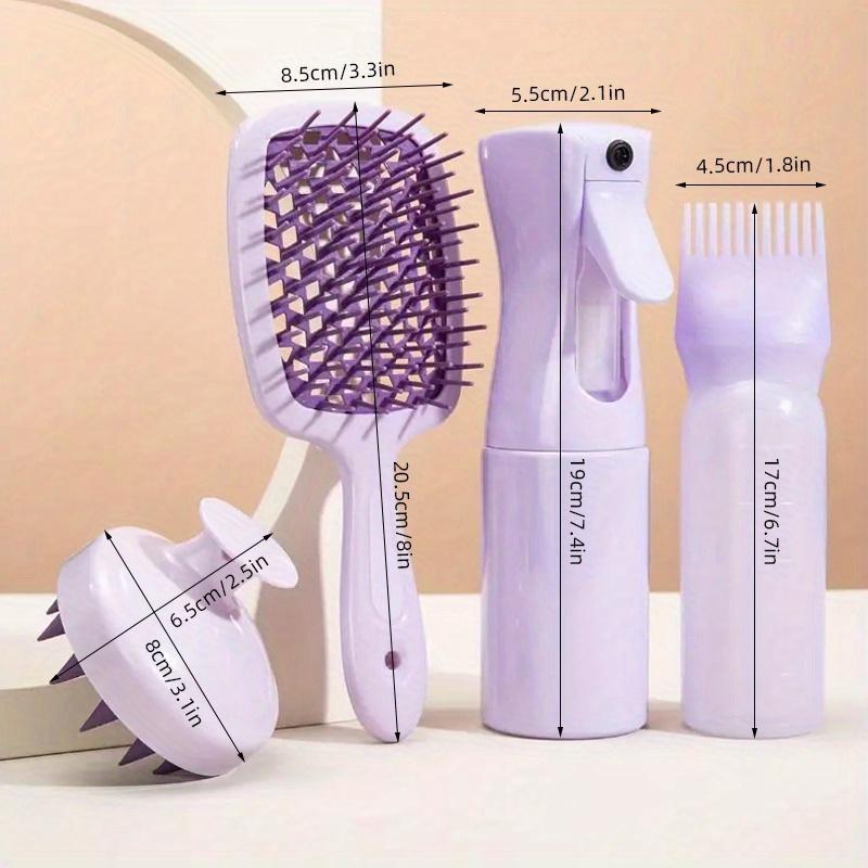 WANMEI 4Pcs/set Silicone Scalp Massage Comb Detangling Hair Brush Hairdressing Hair Dye Barber Styling Tools
