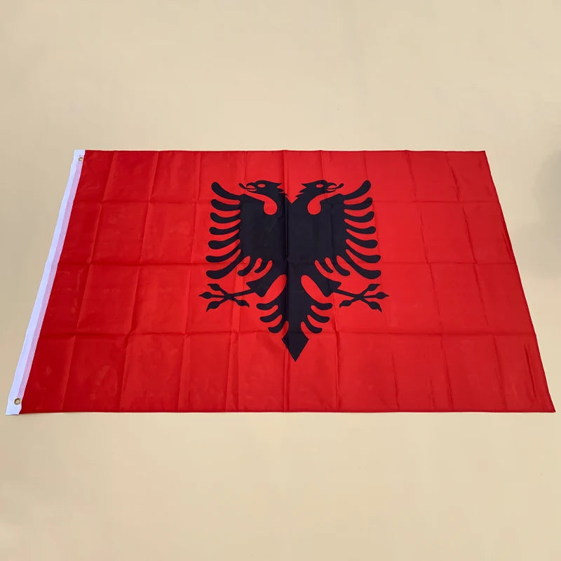 EOODLOVE FLAG Albanian flag 3x5 feet Albanian flag 90x150 cm high-quality double-sided printing hanging polyester