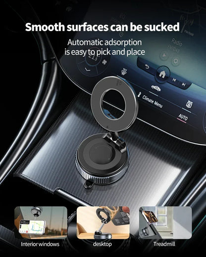 Phone Holder Foldable Design 360° Adjustable Vacuum Car Mount For Cell Phone For Live Streaming 2026