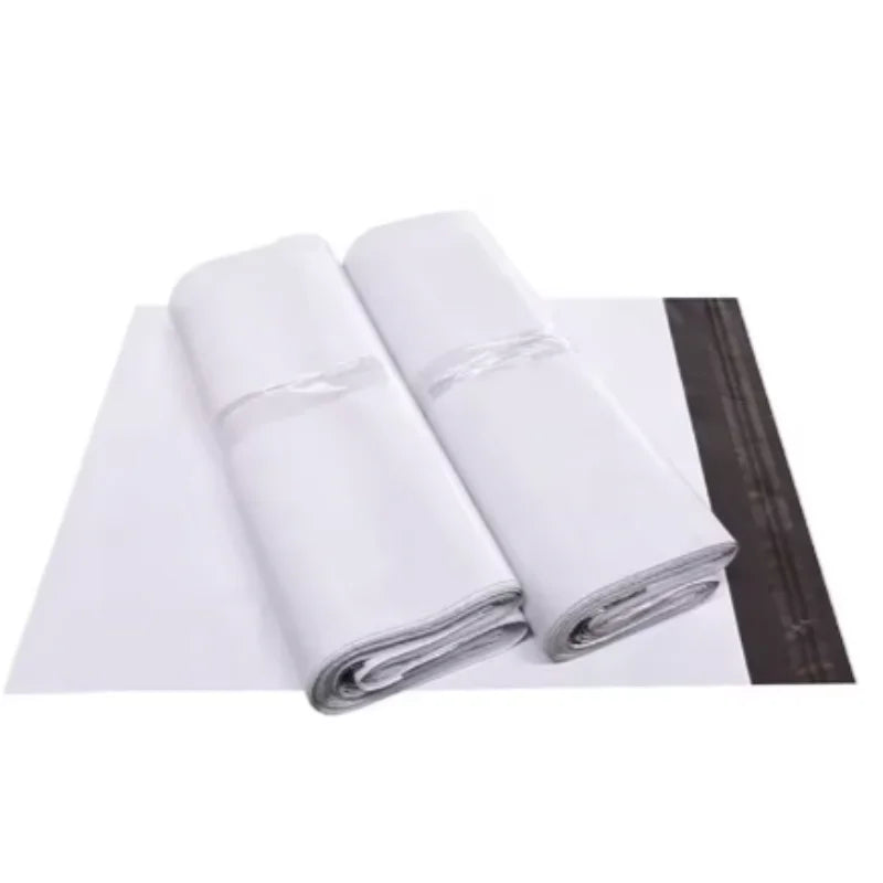 Lots White Self-Adhesive Seal Courier Bags for Express Delivery - Plastic Packaging Pouches Envelope Storage Mail Envelope