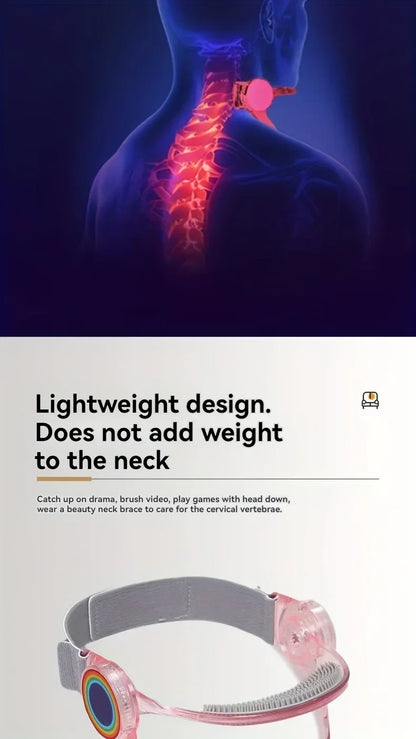 1pc adjustable neck brace, PP material, cervical support, anti-sagging straps with elastic pads, improve posture