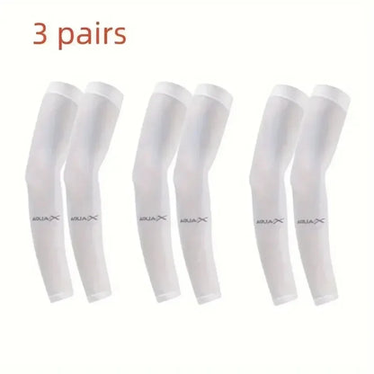 3 Pairs UV Arm Sun Sleeves – Breathable Protection, Uses for Driving Sports Hiking & Outdoor Summer Activities