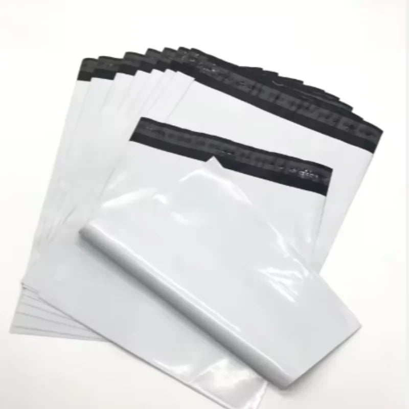 Lots White Self-Adhesive Seal Courier Bags for Express Delivery - Plastic Packaging Pouches Envelope Storage Mail Envelope