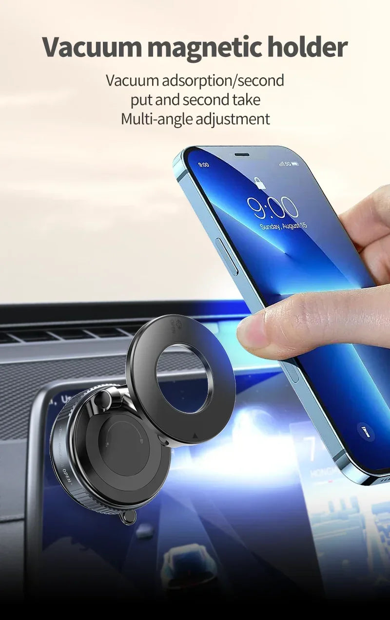 Phone Holder Foldable Design 360° Adjustable Vacuum Car Mount For Cell Phone For Live Streaming 2026