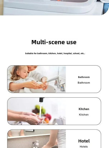 Intelligent Sensor Multi-Speed Contact-Free Wall-Mounted Vertical Hand Sanitizer Bubble Machine Rechargeable Soap Dispenser