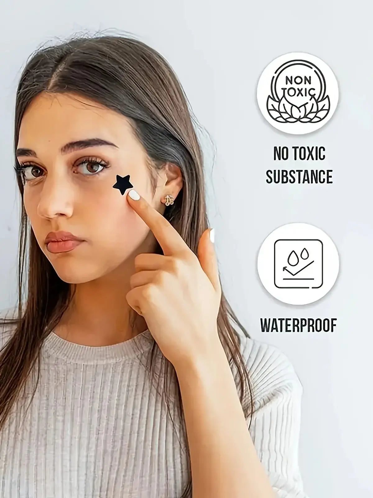 40 pieces of multi-color star acne patches, facial acne patches, concealer acne patches, and pimples patches, ultra-thin.