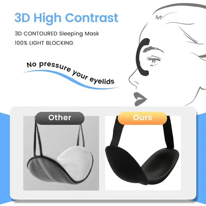 3D Sleep Mask Blindfold Sleeping Aid Soft Memory Foam Eye mask for Sleeping Travel Blockout Light Slaapmasker Eye Cover