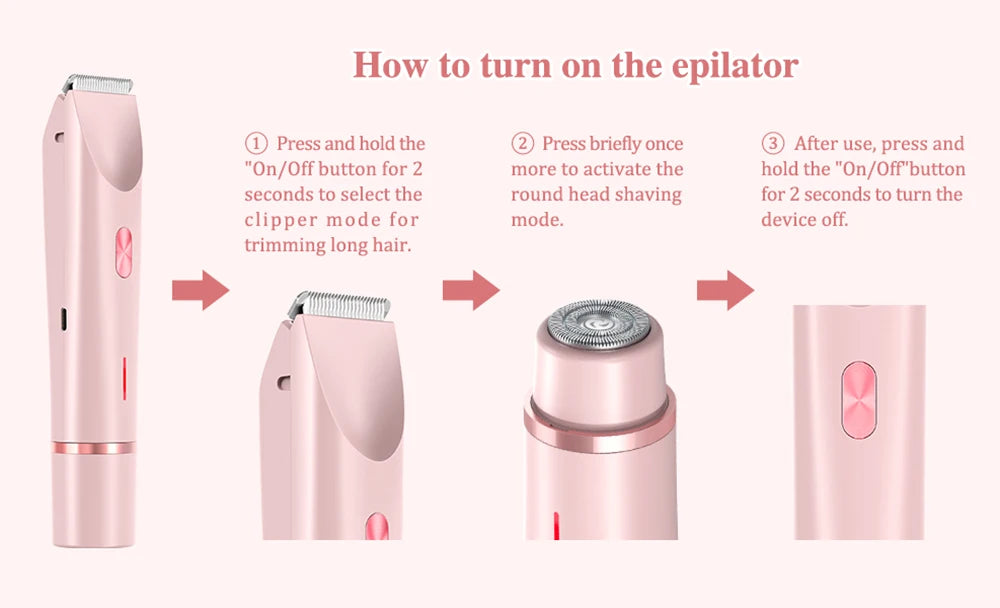 Electric Facial Hair Remover for Women – Portable Mini Shaver
