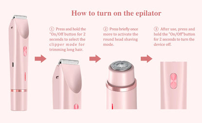 Electric Facial Hair Remover for Women – Portable Mini Shaver