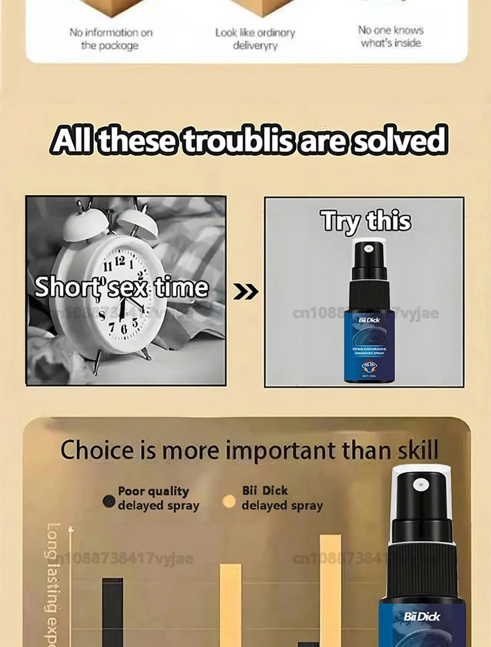 Men's delay time spray without side effects