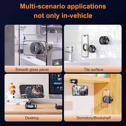 Phone Holder Foldable Design 360° Adjustable Vacuum Car Mount For Cell Phone For Live Streaming 2026