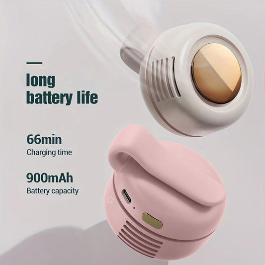 MF019 Mini Whirlwind Portable Snap On Charging Fan Waist Clip Mini Whirlwind Fan 3-Speed Handsfree Silent Strong Wind
