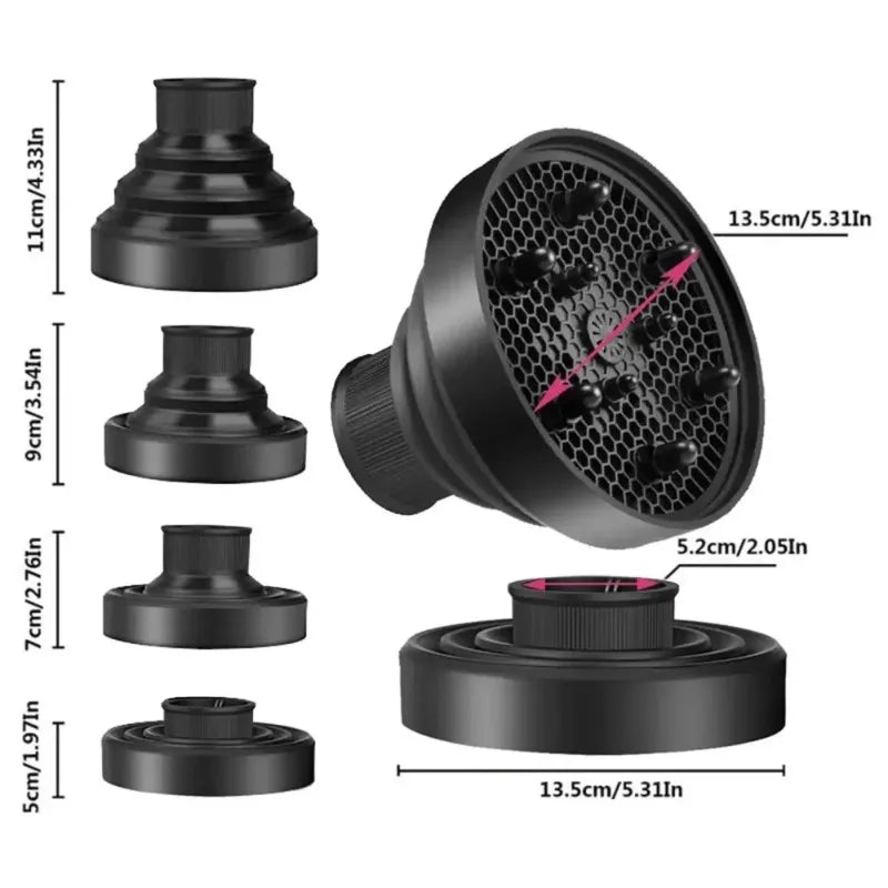 Silicone Hair Styling Tool Accessories Suitable Universal Hair Curl Diffuser Cover Diffuser Disk Hairdryer Curly Drying Blower
