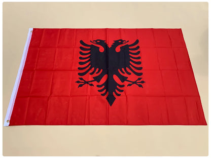 EOODLOVE FLAG Albanian flag 3x5 feet Albanian flag 90x150 cm high-quality double-sided printing hanging polyester