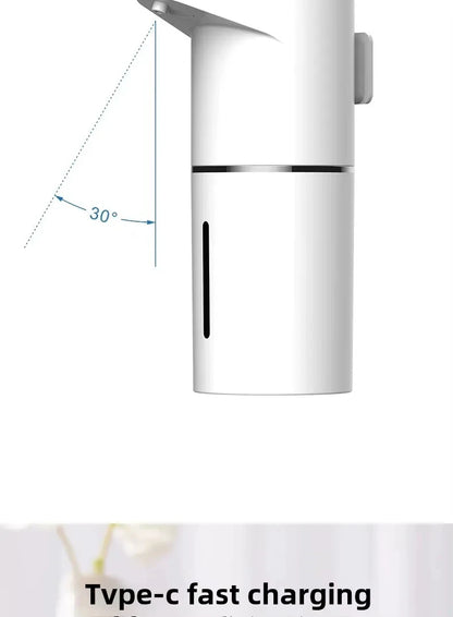 Intelligent Sensor Multi-Speed Contact-Free Wall-Mounted Vertical Hand Sanitizer Bubble Machine Rechargeable Soap Dispenser