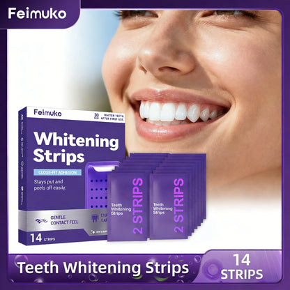 Purple Teeth Whitening Strips Oral Cleaning Removal Gel  Improve Dental Yellowing Oral Care, for Lasting Bright Smile