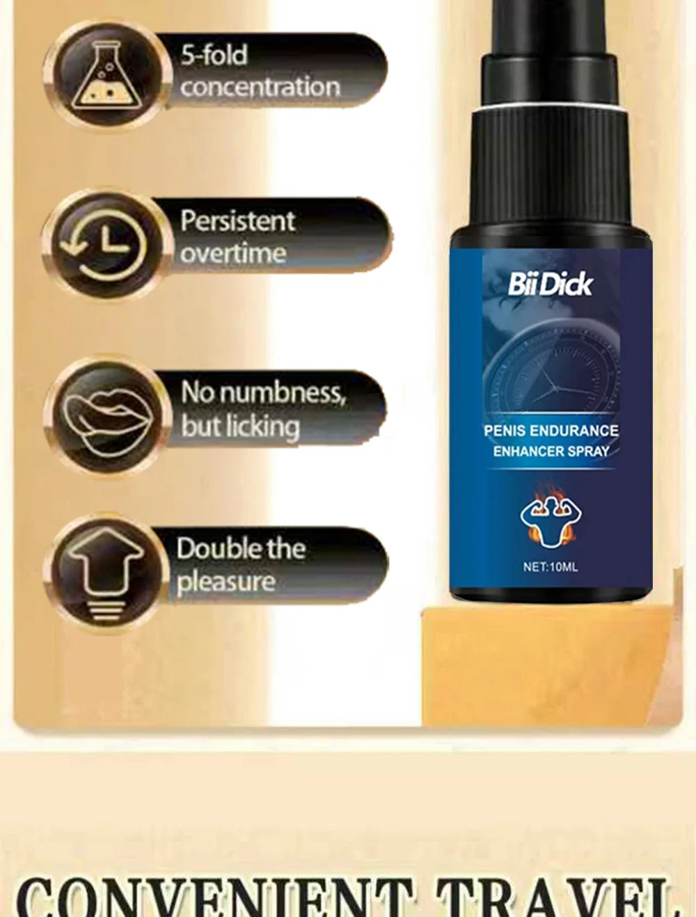 Men's delay time spray without side effects