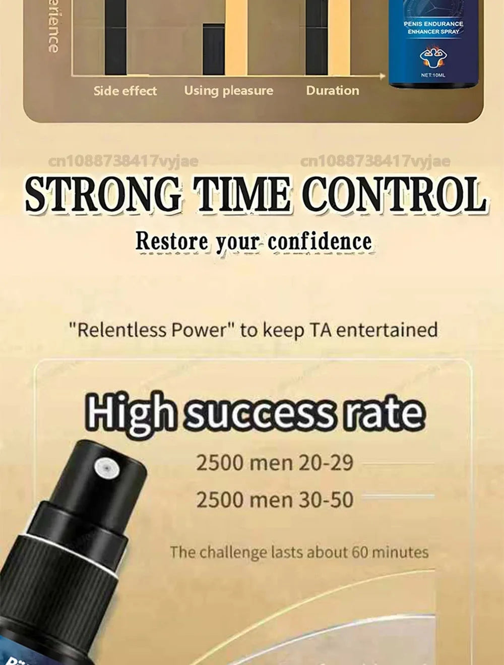 Men's delay time spray without side effects