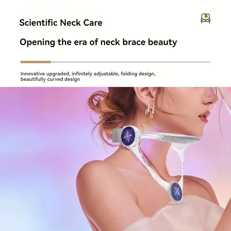 1pc adjustable neck brace, PP material, cervical support, anti-sagging straps with elastic pads, improve posture